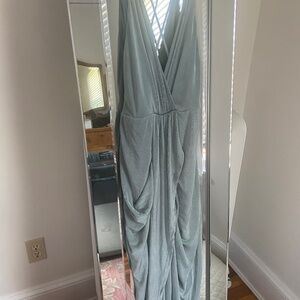 Lulus faux wrap dress in seafoam